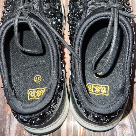 Ash Black Muse Beaded Chunky Sneakers 370049 37M - Picture 7 of 10